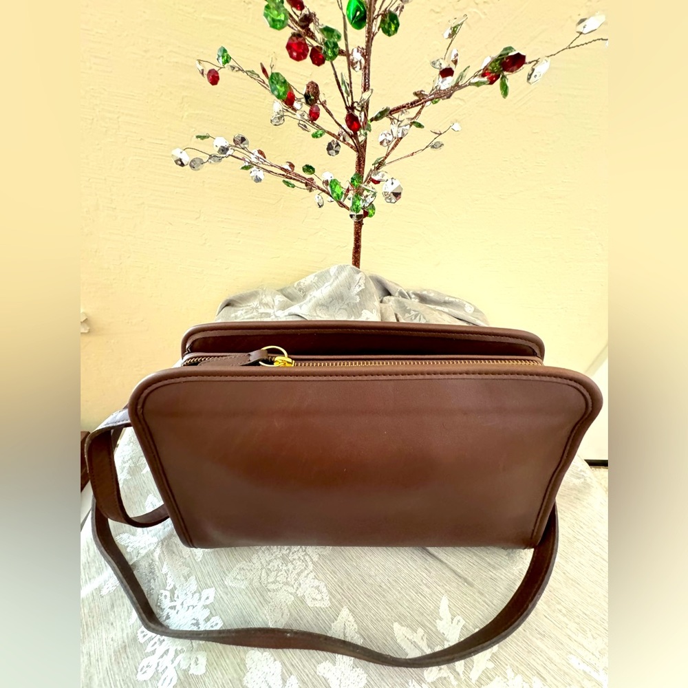 SOLD Coach Sutton Zip in Deep Brown.